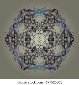 Snowflake Icon. Snowflake isolated on gray background. Winter mandala. Snowflake Vector illustration.