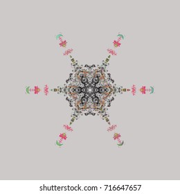 Snowflake Icon. Snowflake isolated on light background. Winter mandala. Snowflake Vector illustration.