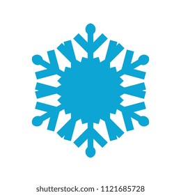 Snowflake icon isolated on white background. Snow flake element for winter design and decoration. Refrigerator vector symbol or logo