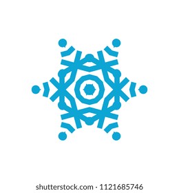Snowflake icon isolated on white background. Snow flake element for winter design and decoration. Refrigerator vector symbol or logo