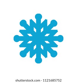 Snowflake icon isolated on white background. Snow flake element for winter design and decoration. Refrigerator vector symbol or logo