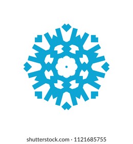 Snowflake icon isolated on white background. Snow flake element for winter design and decoration. Refrigerator vector symbol or logo
