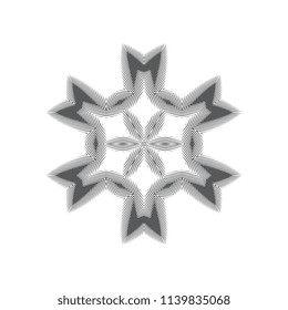 Snowflake icon isolated on white background. Snow flake element for winter design and decoration. Refrigerator vector symbols or logo