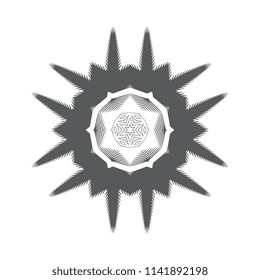 Snowflake icon isolated on white background. Snow flake element for winter design and decoration. Refrigerator vector symbols or logo
