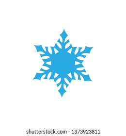 Snowflake icon isolated on white background.