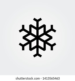 Snowflake Icon Isolated on White Background