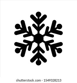 snowflake Icon isolated on white background, winter sign symbol.