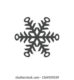 Snowflake icon isolated on white background. Christmas symbol modern, simple, vector, icon for website design, mobile app, ui. Vector Illustration