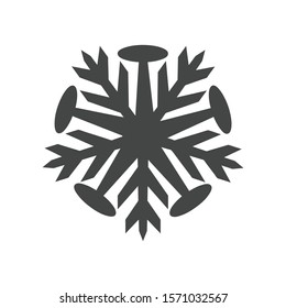 Snowflake icon isolated on white background. Christmas symbol modern, simple, vector, icon for website design, mobile app, ui. Vector Illustration