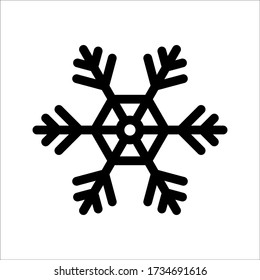 snowflake icon isolated on white background