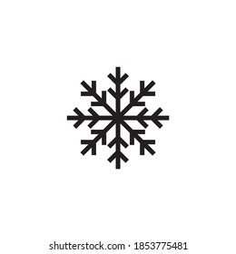 Snowflake icon isolated on white background