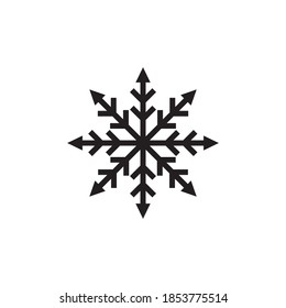 Snowflake icon isolated on white background