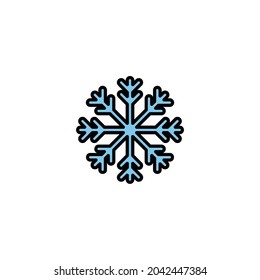 Snowflake Icon Isolated On White Background