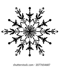 Snowflake icon. Isolated on white background. Vector