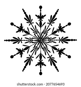 Snowflake icon. Isolated on white background. Vector