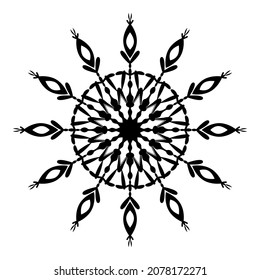 Snowflake icon. Isolated on white background. Vector