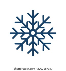 Schneeflocken-Symbol einzeln auf weißem Hintergrund. schönes Schnee-Logo. Winterniederschlag. Flache Vektorgrafik eps10