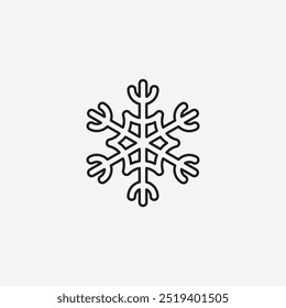 Icono del copo de nieve aislado en el fondo blanco