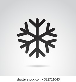 Snowflake icon isolated on white background. Vector art.