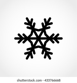 snowflake Icon Isolated on White Background