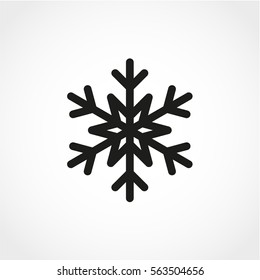 Snowflake Icon Isolated on White Background