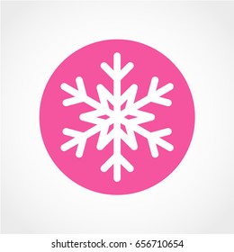 Snowflake Icon Isolated on White Background