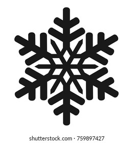 Snowflake icon isolated on white background, Vector illustration