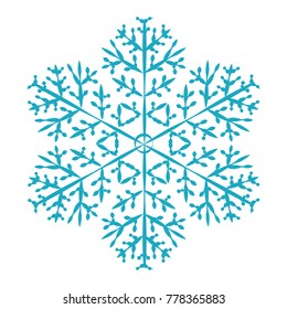 Snowflake icon isolated on white background