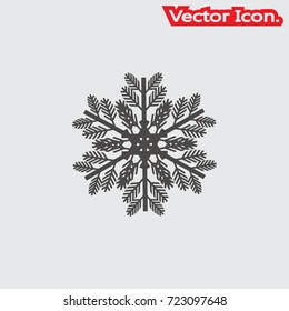 Snowflake icon isolated sign symbol and flat style for app, web and digital design. Vector illustration.