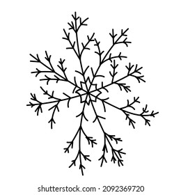 icono de copo de nieve símbolo aislado ilustración vectorial