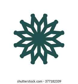 snowflake Icon  isolated vector flat design