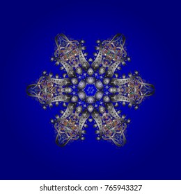 Snowflake icon, isolated. Vector snowflake icon. Flat design. Vector winter snowflakes on colorful background. Vector illustration.