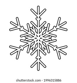 Schneeflocke Symbol einzeln. Vektorgrafik für Web