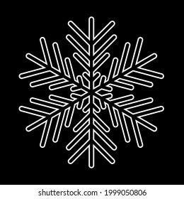 Schneeflocke Symbol einzeln. Vektorgrafik für Web