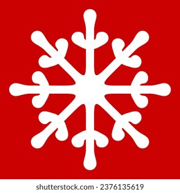 Snowflake icon isolated. Vector illustration.