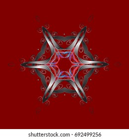 Snowflake icon, isolated. Vector illustration. Vector winter snowflakes on colorful background. Flat design. Vector snowflake icon.
