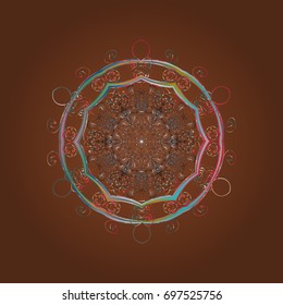 Snowflake icon, isolated. Vector illustration. Flat design. Vector snowflake icon. Vector winter snowflakes on colorful background.
