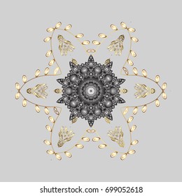 Snowflake icon, isolated. Vector illustration. Colorful snowflake Vector illustration. Vector winter snowflakes on gray background. Flat design. Icons, labels.