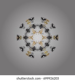 Snowflake icon, isolated. Vector illustration. Vector winter snowflakes on gray background. Flat design. Vector snowflake icon.
