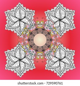 Snowflake icon, isolated. Vector illustration. Vector winter snowflakes on colorful background. Flat design. Colorful snowflake Vector illustration. Icons, labels.
