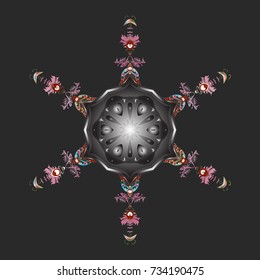 Snowflake icon, isolated. Vector illustration. Vector snowflake icon. Vector winter snowflakes on colorful background. Flat design.