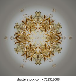 Snowflake icon, isolated. Vector illustration. Vector nice snowflakes on colorful background. Flat design.
