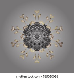 Snowflake icon, isolated. Vector illustration. Vector nice snowflakes on colorful background. Flat design.