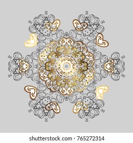 Snowflake icon, isolated. Vector illustration. Vector nice snowflakes on colorful background. Flat design.