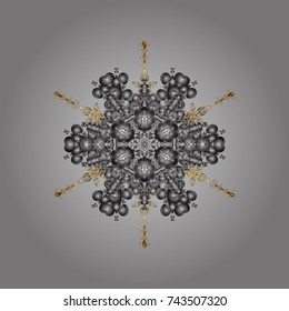 Snowflake icon, isolated. Vector winter snowflakes on colorful background. Vector illustration. Vector snowflake icon. Flat design.