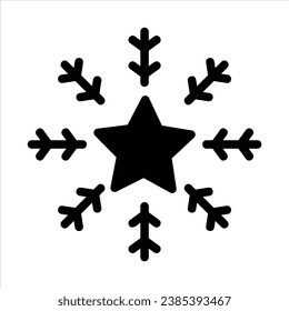 Schneeflocken-Symbol mit isoliertem Vektorgrafik und transparentem Hintergrund