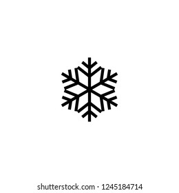 Snowflake icon isolated white background