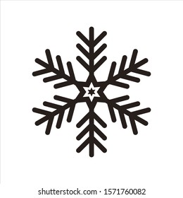 snowflake Icon isolated with white background.
