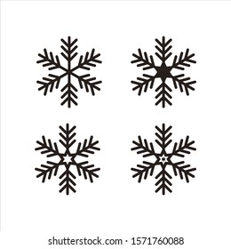 snowflake Icon isolated with white background.