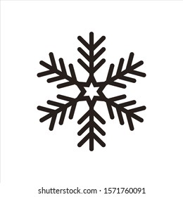 snowflake Icon isolated with white background.